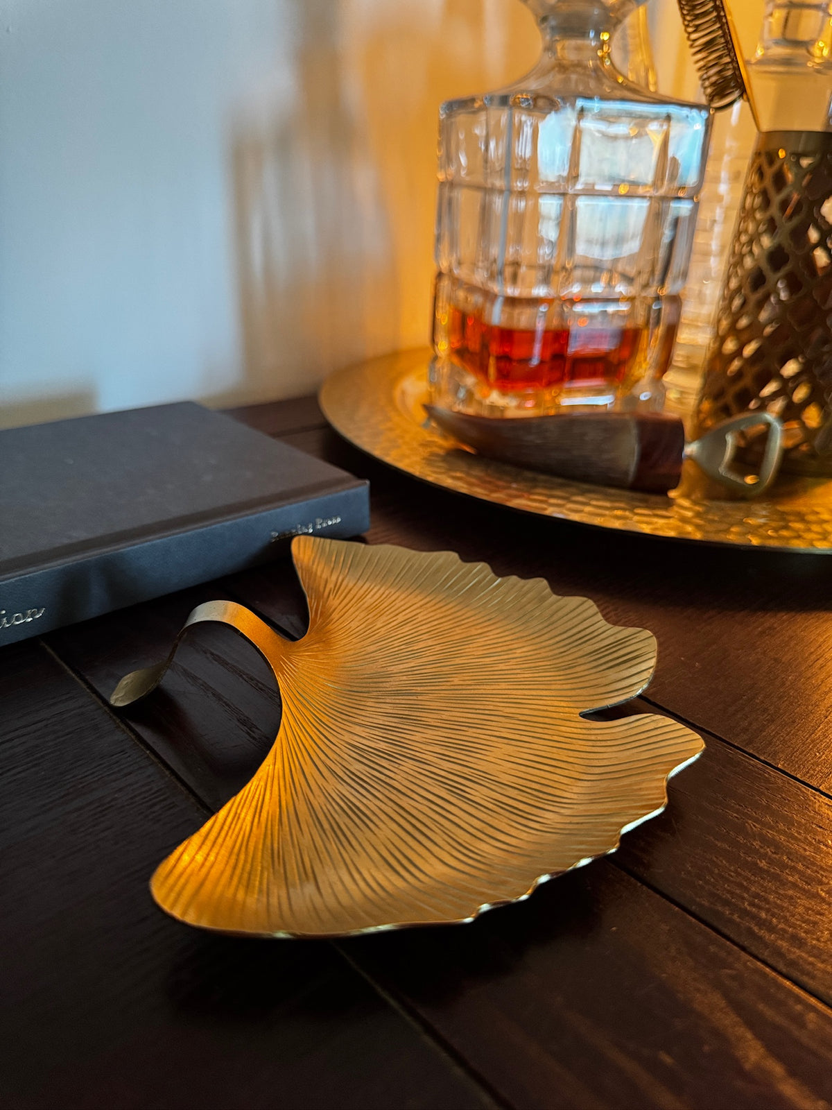 Gold Leaf Accent Dish