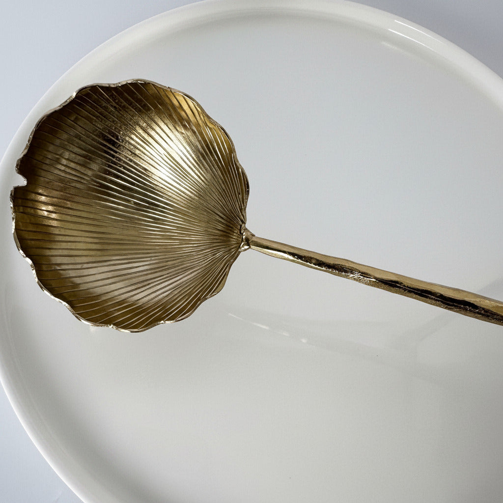 Gold Leaf Serving Spoon