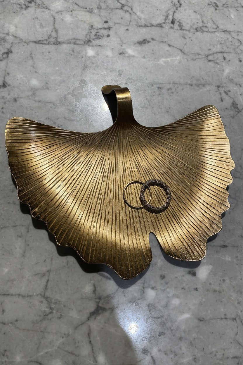Gold Leaf Accent Dish