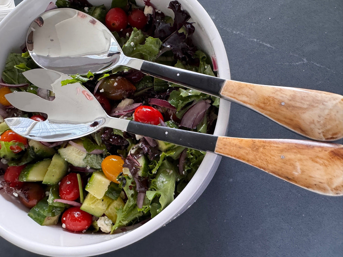 Rees Horn Salad Servers
