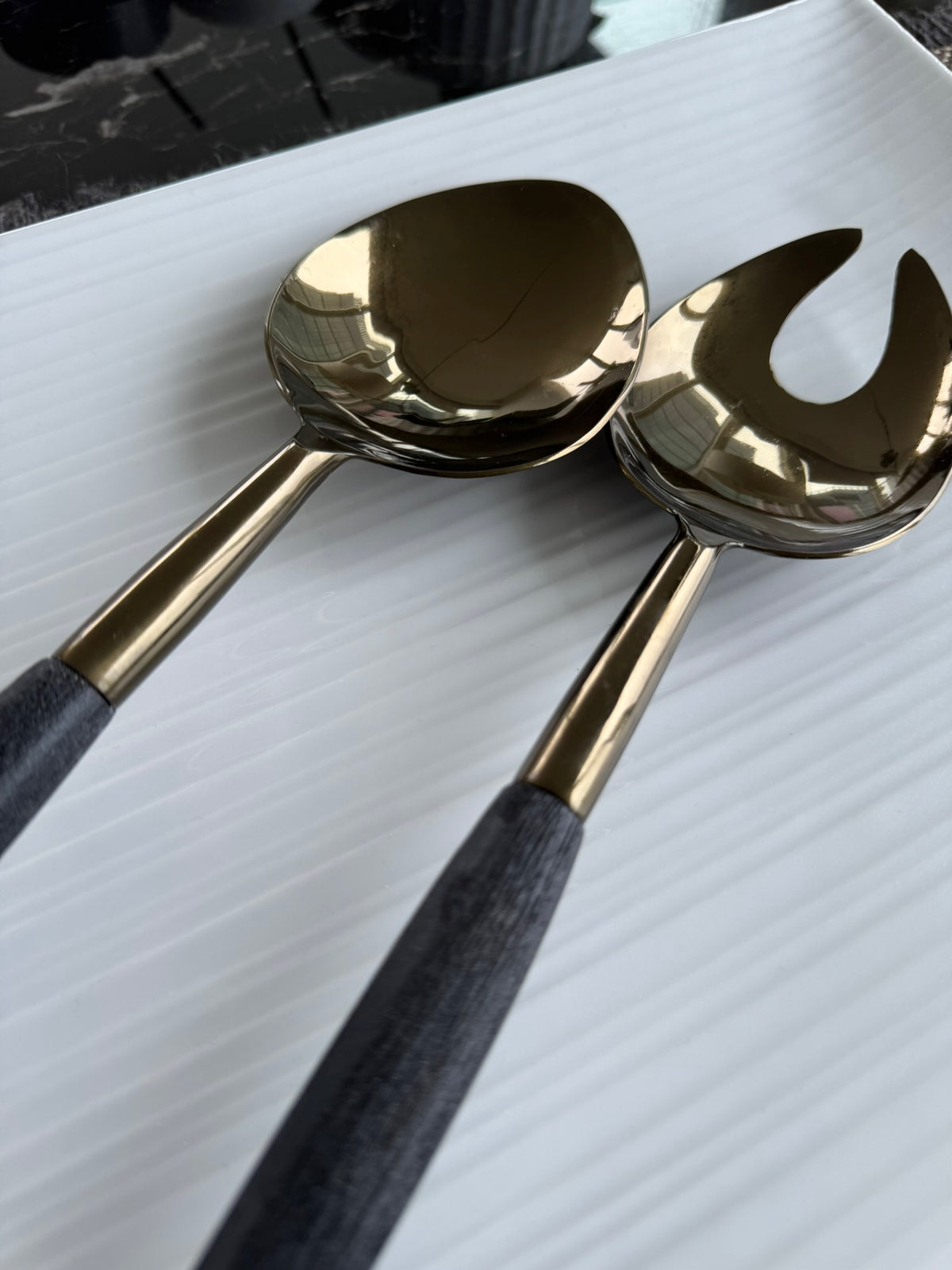 Gotham Bronze Salad Servers