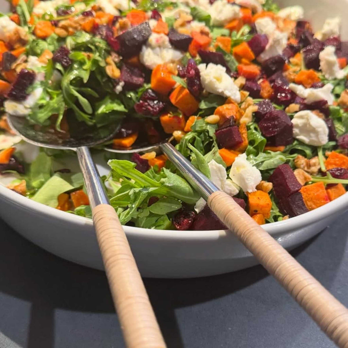 Rattan Salad Servers